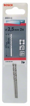    HSS-G Standardline, DIN 338 2,5 x 30 x 57 mm 2608585909
